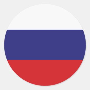 Russische vlag T-shirts en cadeaus Ronde Sticker