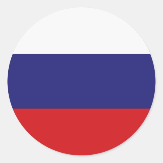 Russische vlag T-shirts en cadeaus Ronde Sticker (Voorkant)