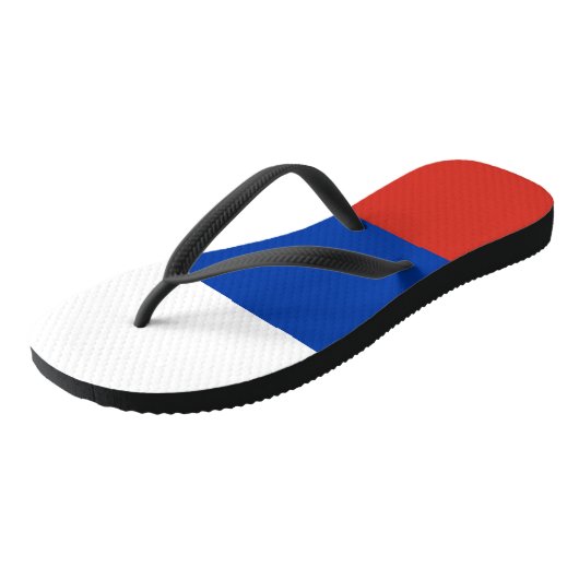 Russische vlag teenslippers (Schuin)