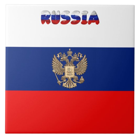 Russische vlag tegeltje (Voorkant)