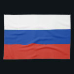Russische vlag theedoek<br><div class="desc">Patriottische vlag van Rusland.</div>