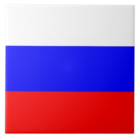 Russische vlag Tile Tegeltje (Voorkant)