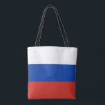 Russische vlag tote bag<br><div class="desc">Patriottische vlag van Rusland.</div>