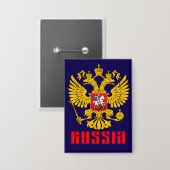 Russische vlag van keiarend button (Voorkant / Achterkant)