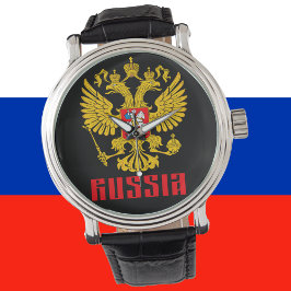 Russische vlag van keiarend horloge