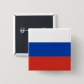 Russische vlag vierkante button 5,1 cm (Voorkant /achterkant)