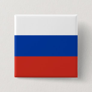 Russische vlag vierkante button 5,1 cm