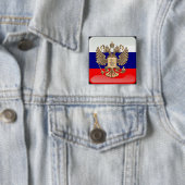 Russische vlag vierkante button 5,1 cm (In situ)