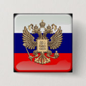 Russische vlag vierkante button 5,1 cm (Voorkant)