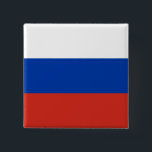Russische vlag vierkante button 5,1 cm<br><div class="desc">Russische Button op het Vlaggenplein. U kunt uw eigen tekst of grafiek toevoegen door "verder aan te passen" te klikken.</div>