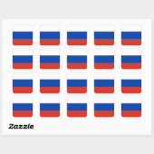 Russische vlag vierkante sticker (Vel)