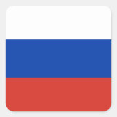 Russische vlag vierkante sticker (Voorkant)