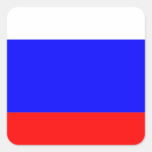 Russische vlag vierkante sticker