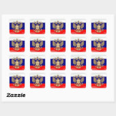 Russische vlag vierkante sticker (Vel)