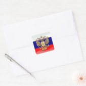 Russische vlag vierkante sticker (Envelop)