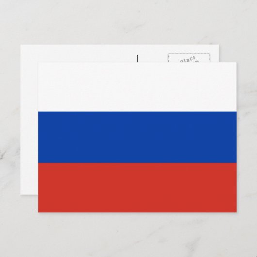 Russische vlag, Vlag van Rusland Briefkaart (Voorkant / Achterkant)