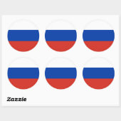 Russische vlag, Vlag van Rusland Ronde Sticker (Vel)