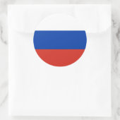 Russische vlag, Vlag van Rusland Ronde Sticker (Tas)
