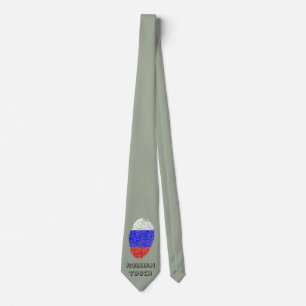 Russische vlag voor vingerafdrukken stropdas