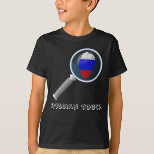 Russische vlag voor vingerafdrukken t-shirt