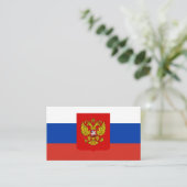 Russische vlag & wapen, Vlag van Rusland Visitekaartje (Staand voorkant)