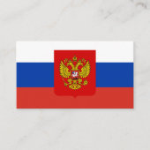 Russische vlag & wapen, Vlag van Rusland Visitekaartje (Voorkant)