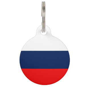 Russische vlag-wapenschild huisdierpenning