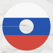 Russische vlag wijnglaslabel (Voorkant)