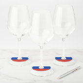 Russische vlag wijnglaslabel (Set)