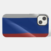 Russische vlag zwaaiend - iPhone hoesje (Achterkant horizontaal)