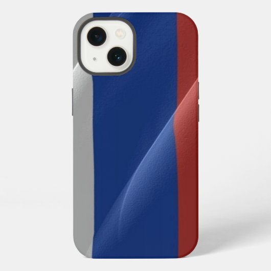 Russische vlag zwaaiend - iPhone hoesje (Achterkant)