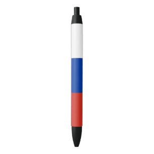 Russische vlag zwarte inkt pen