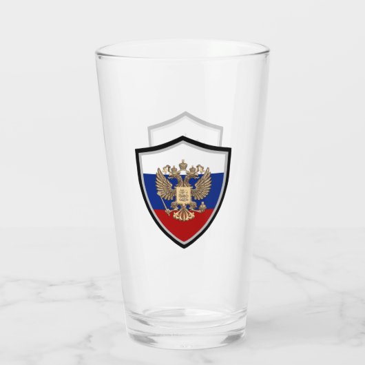Russische vlaggen glas (Achterkant)