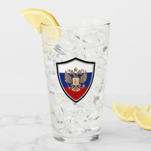 Russische vlaggen glas (Voorkant ijs)