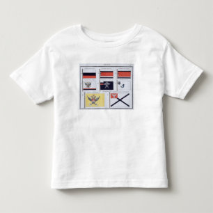 Russische vlaggen, uit een Frans vlagboek, c.1819 Kinder Shirts