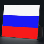 Russische vlaggenPlaque Fotoplaat<br><div class="desc">Geweldige Plaque met vlag van Rusland. Dit product is aanpasbaar.</div>