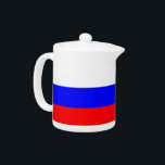 Russische vlaggentheepot theepot<br><div class="desc">Elegant Teapot met vlag van Rusland. Dit product is aanpasbaar.</div>