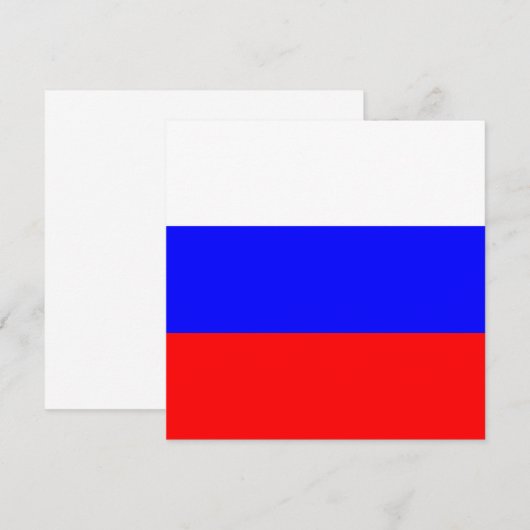 Russische vlaggenuitnodiging kaart (Voorkant / Achterkant)
