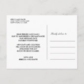 Russische Volkskunst Khokhloma bruiloft UITSTEL Aankondigingskaart (Achterkant)