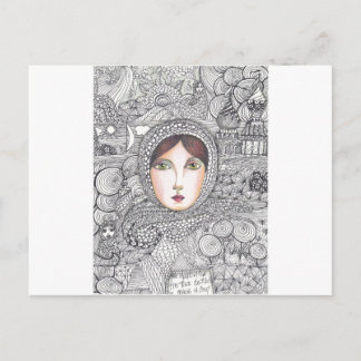 russische vrouw briefkaart
