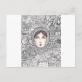 russische vrouw briefkaart (Voorkant)