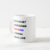 russische vrouw , geweldige koffiemok (Voorkant links)