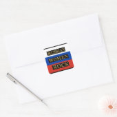 RUSSISCHE VROUW ROCK VIERKANTE STICKER (Envelop)