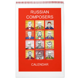 RUSSISCHE Wandkalender voor COMPOSERS Kalender