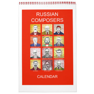 RUSSISCHE Wandkalender voor COMPOSERS Kalender