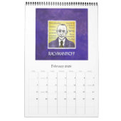 RUSSISCHE Wandkalender voor COMPOSERS Kalender (Feb 2026)