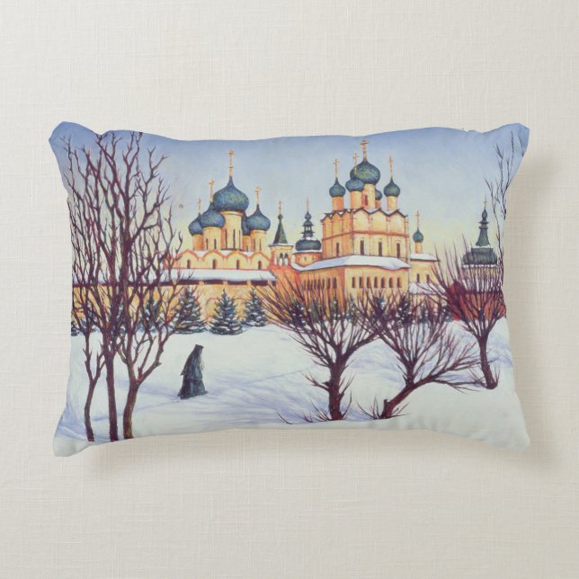 Russische winter 2004 decoratief kussen (Voorkant)