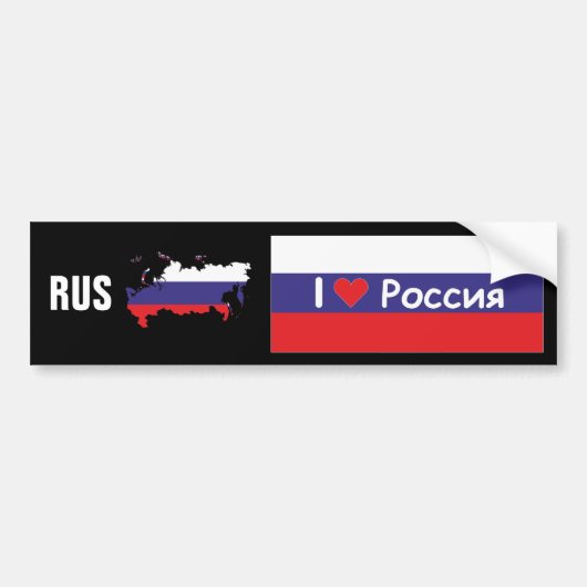 Russland - Rusland Autoaufkleber Bumpersticker (Voorkant)