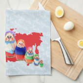 Russland - Rusland Babuschka Geschirrtücher Theedoek (Quarter Fold)