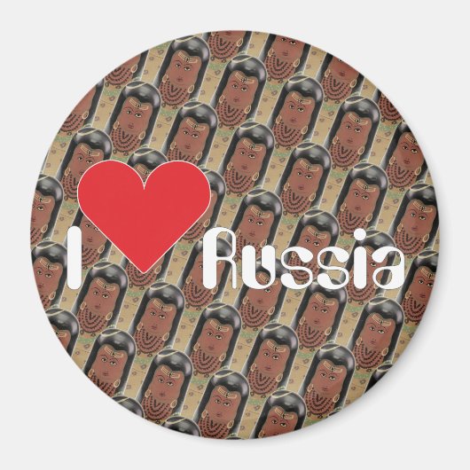 Russland - Rusland Babuschka - Matrjoschka Magnet (Voorkant)